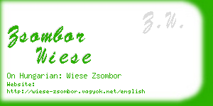 zsombor wiese business card